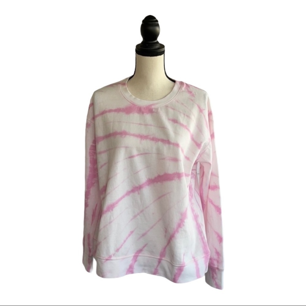 ♥️splinded♥️pink Tye Die Crew Neck Sweatshirt size (Med)